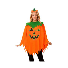Halloween pompoen cosplay kostuum, pompoenponcho met hoofdband set, glow-in-the-dark Halloween kostuum