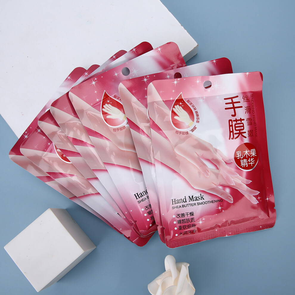 Shea Butter Hand Mask Gloves 7 Pair, Moisturizing & Exfoliating 38g