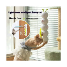 Intelligente interactieve Cat Stick Pro met verwisselbare prooistaart, geschikt voor automatisch zwaaien,