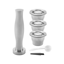 Kaffeekapsel, wiederbefüllbare Kapseln, wiederverwendbare Espressokapsel, Kaffeematte, Edelstahl, kompatibel