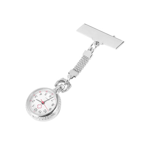 Nurse's watch, quartz movement with brooch pin