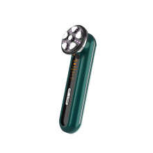 Microcurrent facial device, facelifting machine, neck and skin tightening massager, LED light therapy, vibration beauty tool, green