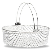 Airfryermandje, stoommandje, roestvrijstalen (304) gaasmandje voor airfryer, airfryeraccessoire, 8 inch