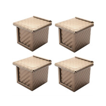 Kastenform mit Deckel, Antihaft-Brot-Toastform, -Quadrat-Toastbox zum Backen zu Hause, Perfektes Backset, 4-Teilig