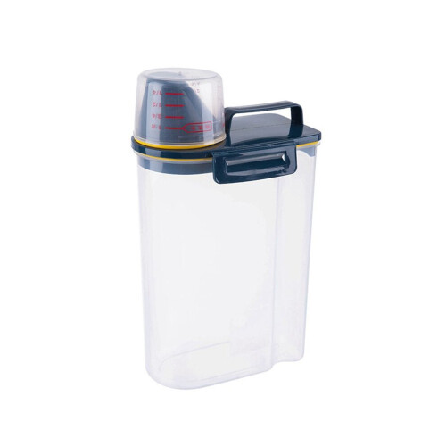 Airtight storage container for rice, storage box for cereal powder, blue