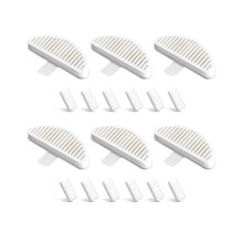 Katzenbrunnenfilter, 6Er-Pack Ersatzfilter und 12Er-Pack Ersatzfilterschwämme für 67Oz/2L Automatischen Haustierbrunnen