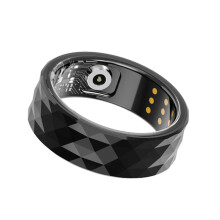 R12M Ring for Men and Women, Heart Rate and Multisport Mode Fitness Ring, IP68 Sleep Monitor Ring, 20 x 19.8 mm, Black