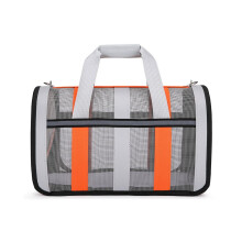 Cat carrier bag, dog carrier bag, foldable carrier bag, portable travel bag with multiple mesh inserts for air travel and vet visits