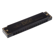 Children's musical instrument, 32 holes, metal, bee, harmonica, black