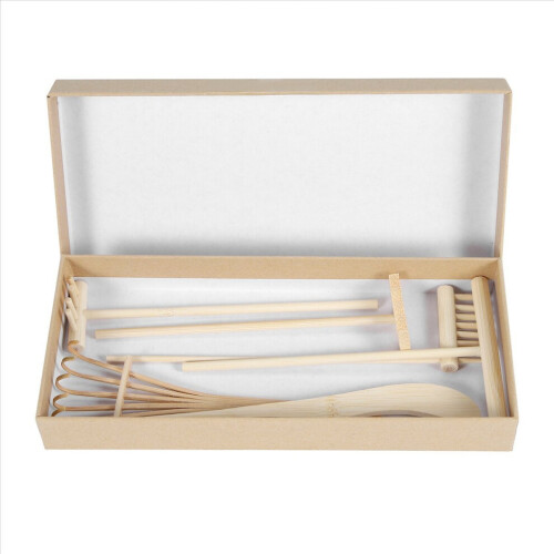 Mini bamboo rake tool set, for spiritual peace meditation 2