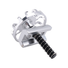 Folding hinge clamp for bicycle, CNC aluminum alloy C buckle for bicycle hinge clip, bicycle accessory, silver