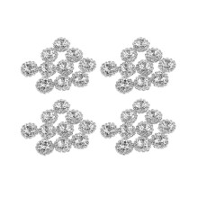 Kristall Strass Dekoration med Flatback, 15 mm, 40 delar, Klar