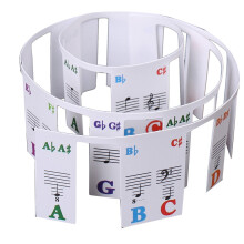 Piano keyboard stickers for grand piano/electric piano, 61 keys, staff notation, note strip label symbol for beginners