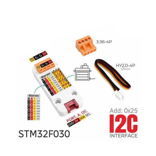 For M5Stack 8-channel servo driver unit STM32F030 controller High-precision robot control for multiple servos 1