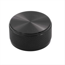 34 x 17 mm CNC aluminum knob for audio amplifiers, speakers, DACs, CDs, black