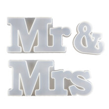 MR & MRS Epoxihartsform, Ordskylt, Gjutformar för Bröllop, Fest, Heminredning, Borddekoration, Konst,