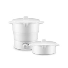 Multifunctionele, draagbare, opvouwbare siliconen pan voor op reis, elektrische kookpan, waterkoker,