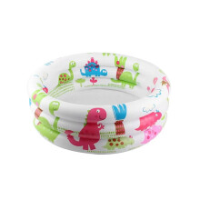 New Round Inflatable Baby/Toddler Pool, Portable Children's Pool with Small Pump, Cartoon Dinosaur Pool,