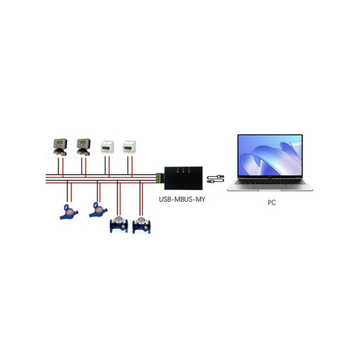 Isolated for MBUS-to-USB master converter M-BUS data field debugging test communication for electricity meters 1