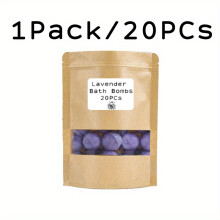 20 Stück Mini-Badebomben mit Lavendelduft, 15 g – perfekt für Reisen und Geschenke, hypoallergen, Duft in Spa-Qualität