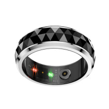 R11 Ring, Fidget Spinner Angstverlichtende Ring met Oplaadcase voor Mannen, Gezondheids- en Slaapmonitor,