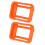 Multicolored silicone protective case for diving computer watches, dustproof, scratch- and drop-resistant shell, orange color 1