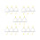 Musical Triangle Instrument Set, Triangular Hand Percussion Children's Musical Instrument with Strikers, 1