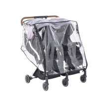 Regenschutz für Doppelkinderwagen, Wetterschutz für Doppelkinderwagen für Nebeneinander Stehende Sitze, Zwillingskinderwagen, Baby Outdoor