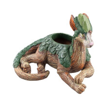Pflanztöpfe mit Fantastischen Tieren, Sukkulenten-Pflanztöpfe, Gartenstatue, Kunstharz, Geschenke für Naturliebhaber A