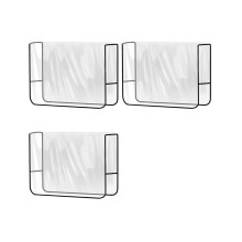 Chair covers for hair salons, transparent, square chair back covers for most standard chairs (set of 3)