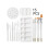 Palette, brushes, scrapers, 15-piece set with rectangular palettes, art, graffiti painting tools 3