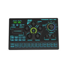 SX91 Live-Soundkarte, USB-Soundmixer, Professioneller Audio-Mischpultverstärker für Live-Singen, PC, Laptop, Handy