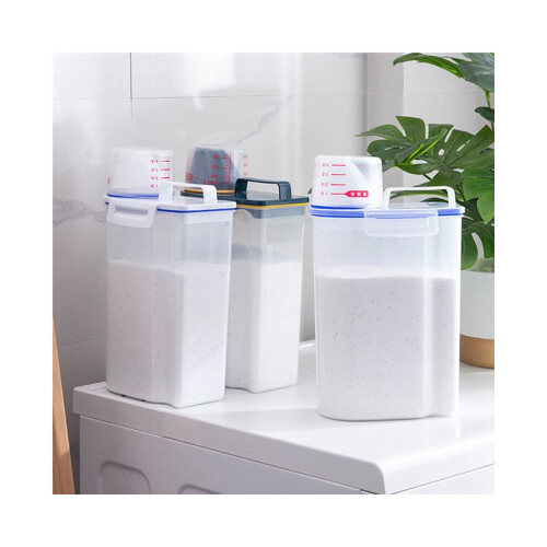 Airtight storage container for rice, storage box for cereal powder, transparent 1