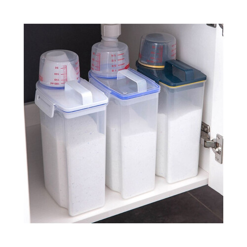 Airtight storage container for rice, storage box for cereal powder, transparent 2