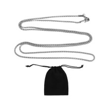 Schmuck Damen Kette, Edelstahl Panzerkette Halskette, Silber - Breite 2mm - Laenge 80cm