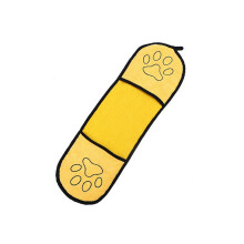 Sneldrogende handdoek voor honden en katten - Superabsorberende badhanddoek 62x23cm Geel