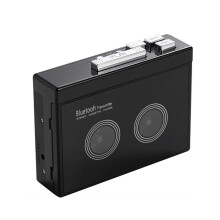 Schwarzer Retro-Stereo-Kassettenspieler Walkman Kassettenband Musik Audio Auto Reverse mit