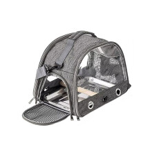 Bird carrier bag, backpack for parrots with straps, portable small animal transporter for outdoor use, travel cage B