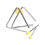 Musical Triangle Instrument Set, Triangular Hand Percussion Children's Musical Instrument with Striker, 9 Pack, 4-inch Triangle 3
