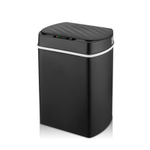 Slimme prullenbak voor keuken, huis en badkamer. Automatische prullenbak met sensor, zwart, 15 liter.