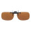 SODIAL (R) Unisex Rectangular Clip Lens Clip Polarized Sunglasses - Dark Grey 4