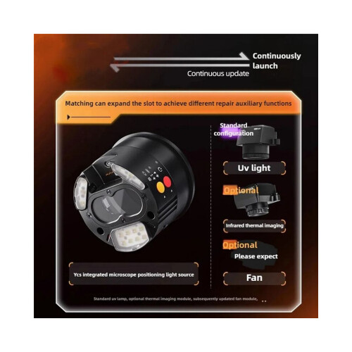 Multifunctional integrated microscope, 3D positioning, light source, UV curing lamp, expandable thermal imaging + fan repair 2