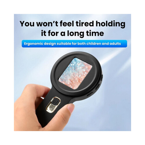 New Digital Microscope with 200x Ultra-High Magnification, 2-inch HD Large Image Extension Mini Microscope A 2