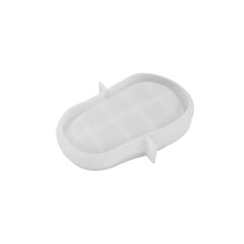 Oregelbunden oval pallform, heminredning, smyckesförvaringsbricka, form, förvaringsplatta, cementform,