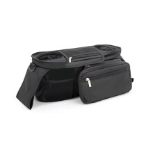 Universeller Organizer für Kinderwagen und Haustiere mit Isoliertem Getränkehalter, Abnehmbarer Handytasche und Verstellbarem Schultergurt