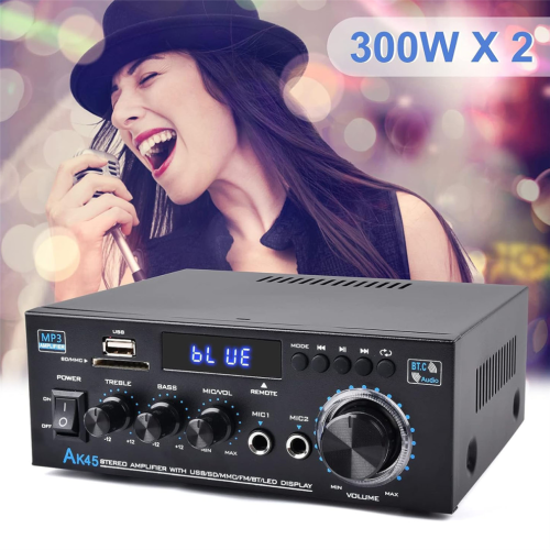 Stereo audio amplifier receiver, Bluetooth 5.0 sound speaker, UK plug 2