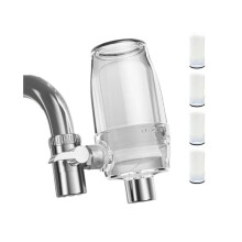 Wasserhahn-Wasserfilter, 2 Modi, Spülbecken-Wasserfilter, 360-Grad Drehbarer Badezimmer-Wasserhahnfilter, Spülbecken-Wasserhahn-Wasserfiltersystem