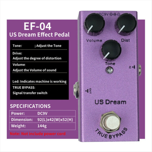 Mini US Dream elektrische gitaar effectpedaal 1