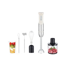 Stabmixer 6-in-1 400W Standmixer Stabmixer mit Schneebesen Zerkleinerer Becher Schneebesen & Knethaken Handmixer EU-Stecker