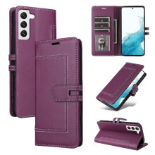 () Flip Case For Samsung Galaxy S21 Plus Kickstand RFID Blocking Premium PU Leather Card Slots Magnetic Buckle Closure